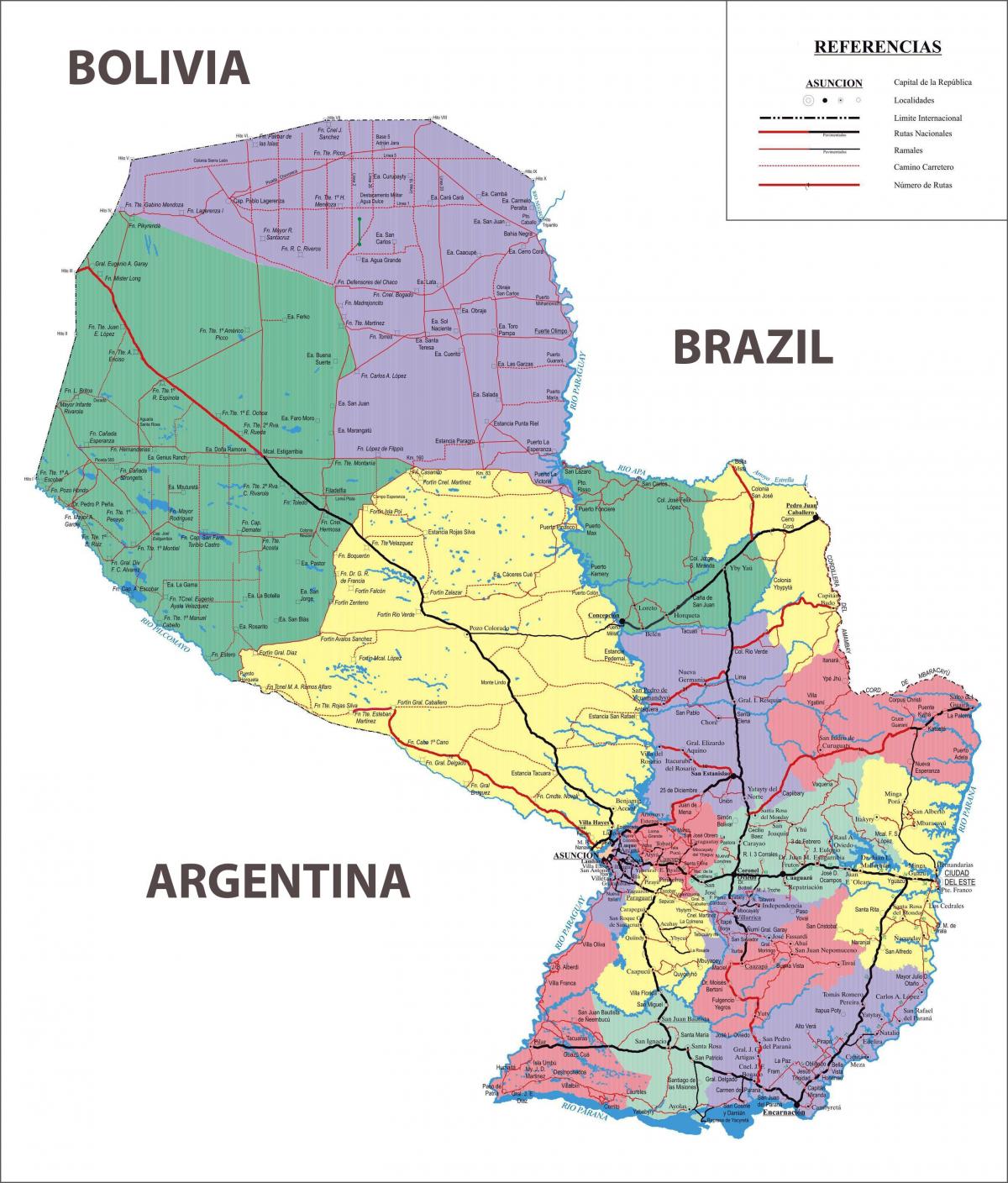 na karti Paragvaja