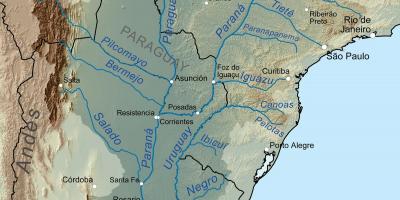 Karta rijeke Paragvaj 