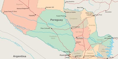 Paragvaj asunción karti